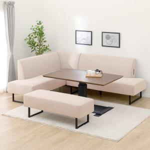 NITORI リビング ダイニング ソファセット ニトリ（NITORI） リビングダイニングセット4点セット(LC004 135 LB/右