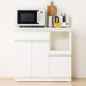 ニトリ キッチンカウンター(レジューム90QL-R WH) キッチン収納