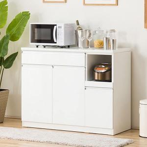 ニトリ（NITORI） キッチンカウンター(レジューム120-2TL-R WH) 限定