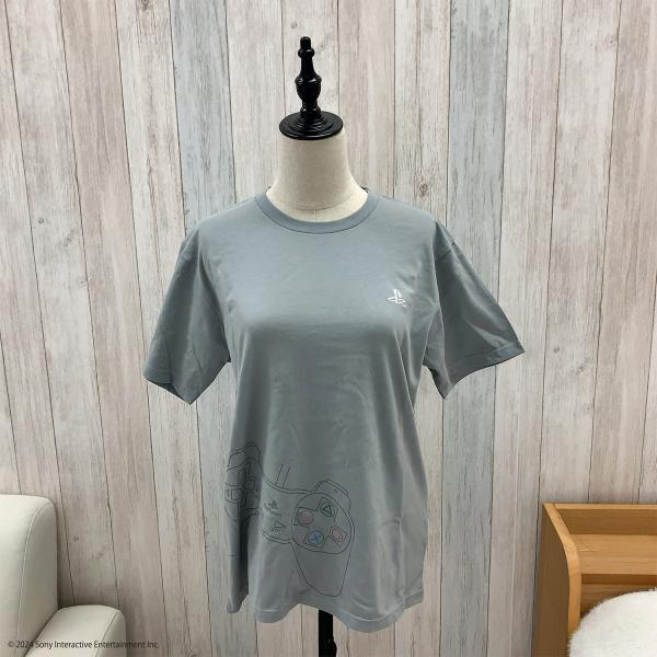 PlayStation　TシャツLサイズ　ライトグレー ニトリ