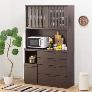 【美品】ニトリ 鏡面仕様 キッチンボード 引戸タイプ (幅120cm WH) ニトリ 幅120cm 鏡面仕様のキッチンボード 引戸タイプ（幅120cm