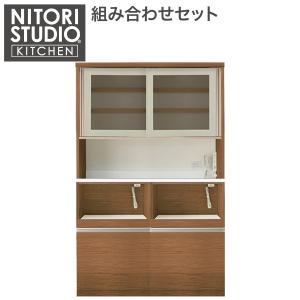 ニトリ リガーレ 食器棚 120cm 上下分解 ホワイト 木目 北欧 奥行き50 ニトリ リガーレ 食器棚 120cm 上下分解 ホワイト 木目 北欧 奥行き50