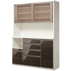 ニトリ（NITORI） 幅160cm 鏡面仕様のキッチンボード (幅159.5cm WH