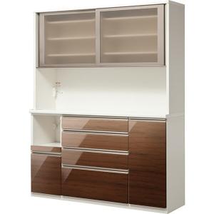 ニトリ（NITORI） 幅160cm 鏡面仕様のキッチンボード (幅159.5cm WH