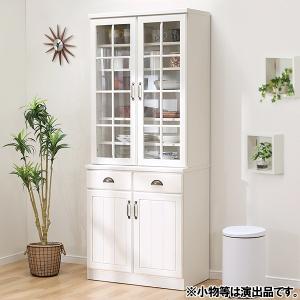 ニトリ 幅90cm 食器棚(ルイス2 90DB WH) ダイニングボード ニトリ 幅90cm 食器棚(ルイス2 90DB WH) ダイニングボード
