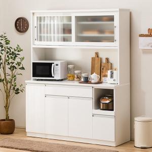 ニトリ 幅150cm 食器棚(レジューム 150TG-H WH/150TL-R WH ニトリ 幅150cm 食器棚(レジューム 150TG-H WH/150TL-R WH