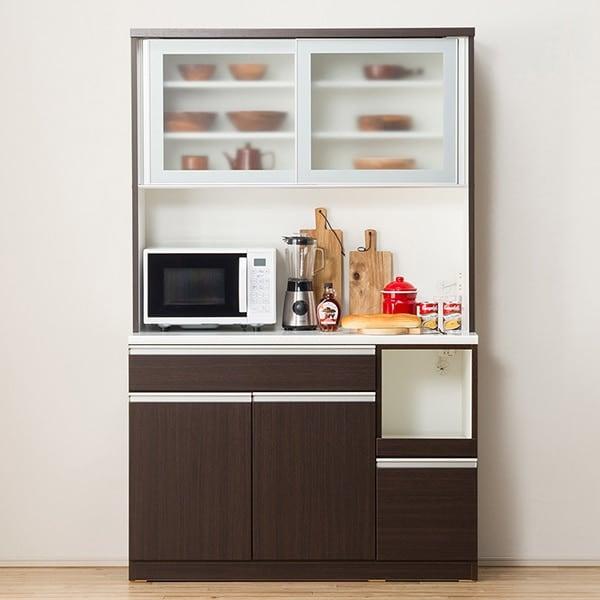 キッチンボード( レジューム120-2AG-S DBR/120-2TL-R DBR） ニトリ