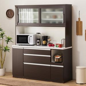 ニトリ　食器棚　幅120 レジューム ニトリ（NITORI） 幅120cm キッチンボード( レジューム120-2AG-S DBR