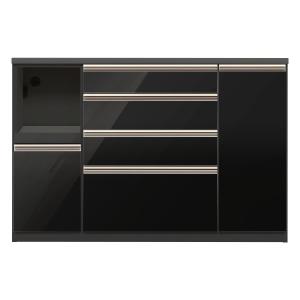 E477★ ソフトクローズ ニトリ キッチンボード　ラピス　幅140 ブラック キッチンボード(ラピス2 140 クローチェ) | ニトリネット【公式】 家具