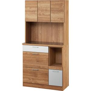 送料込み❗️ニトリ　キッチンボード　食器棚　キッチン収納　幅80cm 棚高さ調整可 ニトリ（NITORI） 幅80 キッチンボード レンジボード 食器棚 (コパン T