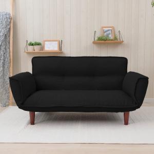 【日本製】お家でだらだらソファ ブラック(2人掛けコンパクトソファ) ニトリ｜ニトリ Yahoo!店