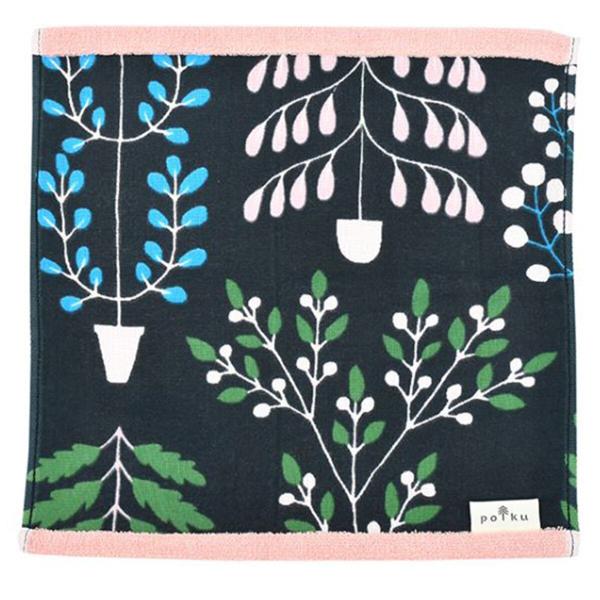 北欧柄のちょっと大きめハンドタオル 30×30cm(植物のブティック) ニトリ