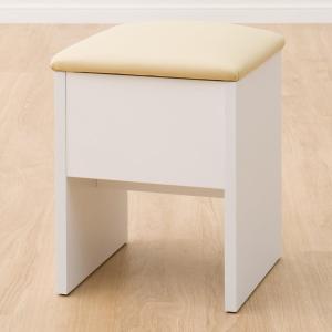 関本家具装芸 ドレッサー用椅子 箱椅子I 収納付き キャスター付き