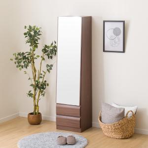 ニトリ 収納付き 姿見ミラー コルト30 WH/DBR 美品 ニトリ 収納付き 姿見ミラー(コルト 30 WH) 2023年購入