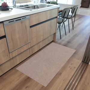 吸着ぴたマットループ(60×120cm BE) キッチンマット キッチンラグ フロアマット ニトリ