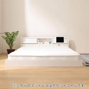 ニトリ ベッド ダブル フラップ扉式フロアベッドフレーム(D WH) ロー