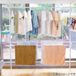 大容量突っ張り室内物干し竿 3本タイプ(ホワイ...の詳細画像1