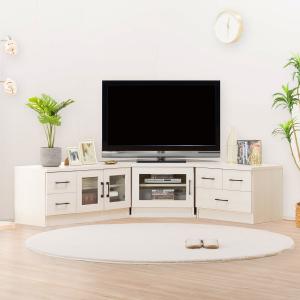 ⚫️日本製⚫️ ニトリ　コーナーテレビ台　ホワイト　木目 ⚫️日本製⚫️ ニトリ コーナーテレビ台 ホワイト 木目