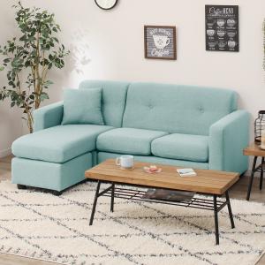 布張りポケットコイルカウチソファ(パミュート TBL)  3人掛け ニトリ