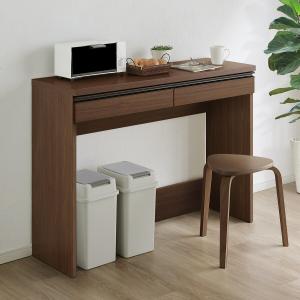 木製キッチンカウンター 引き出し付き　ニトリ ニトリ シンプルキッチンカウンター180 (オープン＋引出し＋ダスト対応