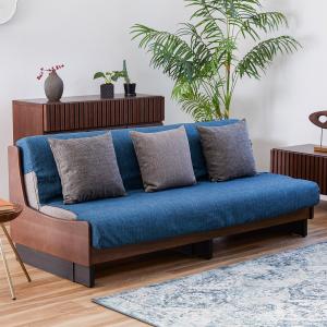 ニトリのソファベッド ニトリ らくらくカバー付き ごろ寝ソファ カバーGY（幅181cm GY/NA