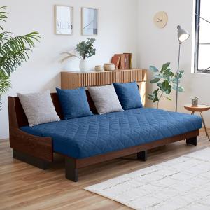 ニトリ（NITORI） 3Way ベッドソファセット＋サイドラック付き(B2 MGY