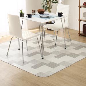 ニトリ モダンな幾何学柄のふきとれるクッションフロアラグ(GY182X182