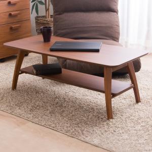 ニトリ（NITORI） 幅100cm 棚付き天然木センターテーブル(セーブル2