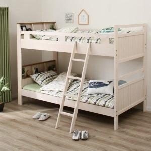 すのこ2段ベッド(Nフレック)2口コンセント付 二段ベッド