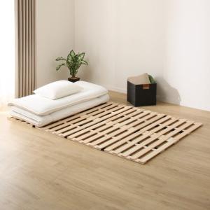 ニトリ（NITORI） ベッド ダブル 丸めてしまえる檜すのこベッド(ロール