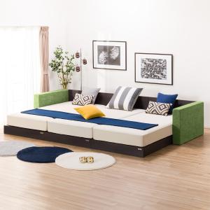 ニトリ ベッド シングルフロアベッド2台セット+クッション