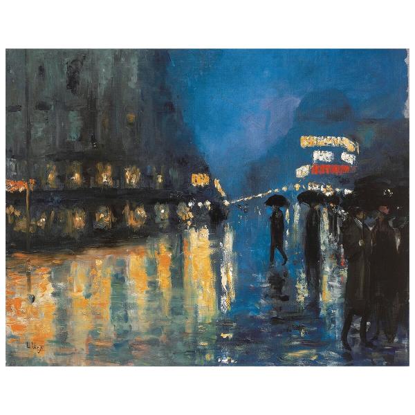 世界名画ポスター 雨のポツダム広場 F3 ニトリ