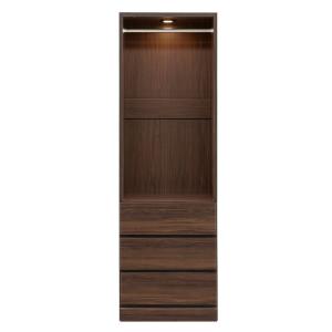 ニトリ（NITORI） 照明付きワードローブ ハンガー＋引出2杯（幅77.5cm