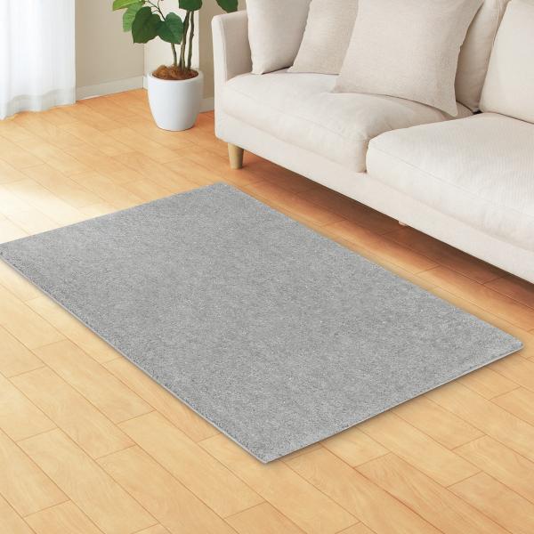 ラグ(ラメシャギーGY 100X140) 無地 おしゃれ カーペット アクセントラグ デコホーム ニ...