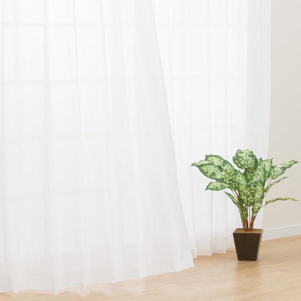昼　外から見えにくい遮熱レースカーテン（ボイル 100X208X2 DH55） デコホーム ニトリ