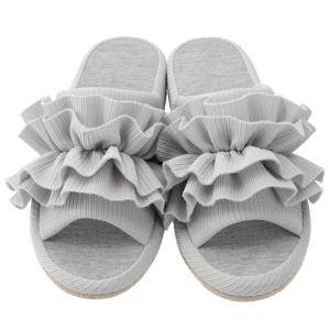 ヒールスリッパ(フリル nSR01 GY M)...の詳細画像1