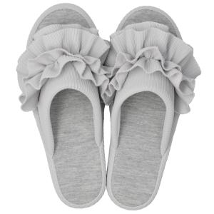 ヒールスリッパ(フリル nSR01 GY M)...の詳細画像2