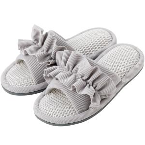 スリッパ L(フリルMS ncSR13 GY L) デコホーム ニトリ