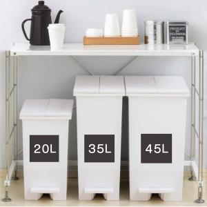 棚下ペダルペール 20L(GY) デコホーム ニトリの詳細画像3