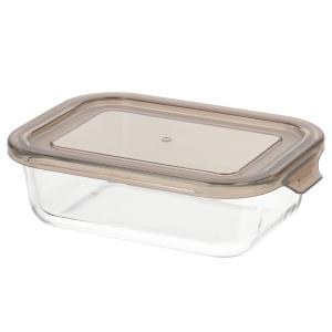 耐熱ガラス保存容器 650ml 長方形 デコホ...の詳細画像1