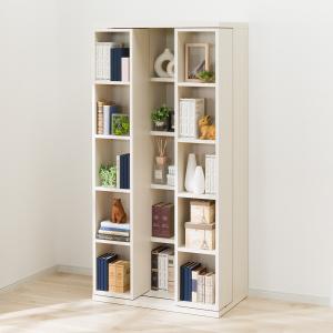 ニトリ　スライド本棚　2つあります。① ニトリ Wスライド本棚(S BS002 MBR) 書棚 ラック シェルフ