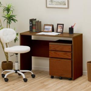 ニトリ（NITORI） タモ材突き板 片袖デスク キャスター付き(BOR BR