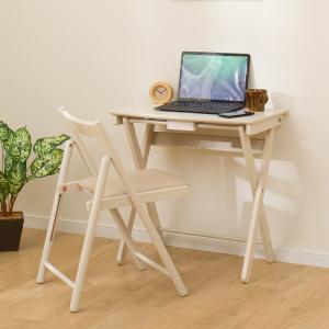 ニトリ 折りたたみデスクワゴン(ZTW-7 OAK/WH) 学習机 学習