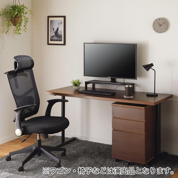 デスクプレフェセット(天板140MBR/T型レッグ69BK) ニトリ