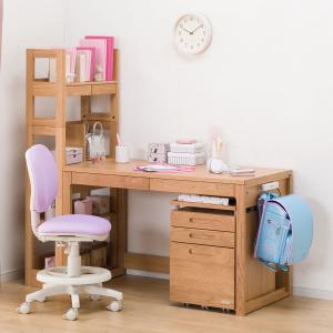キッズデスク　キッズテーブル　ナチュラル　木製デスク 引き出し付き　ニトリ ニトリ（NITORI） 棚にもなるキッズデスク(セルフル ナチュラル