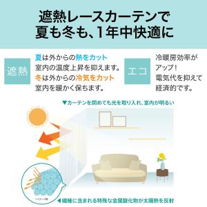 遮熱・ミラー・抗カビレースカーテン(エコオアシ...の詳細画像4