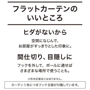 フラットレースカーテン(CT01 アイボリー ...の詳細画像3