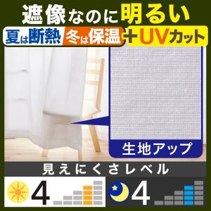 採光・遮熱・遮像レースカーテン(エコナチュレプ...の詳細画像1