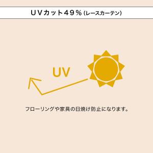 カーテン&レース 4枚セット(RP008 GR...の詳細画像3