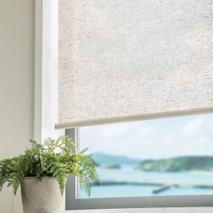 麻入りロールスクリーン(レプス 80X220) 幅80×丈220cm 正面付け